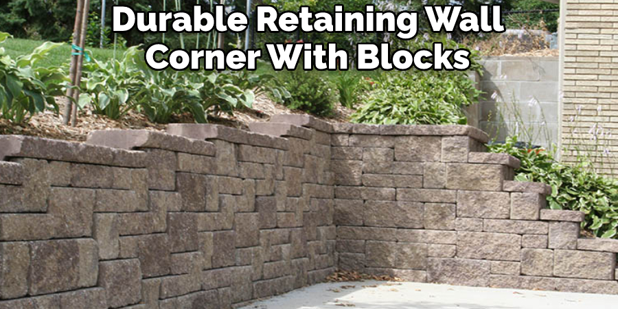 Durable Retaining Wall Corner With Blocks