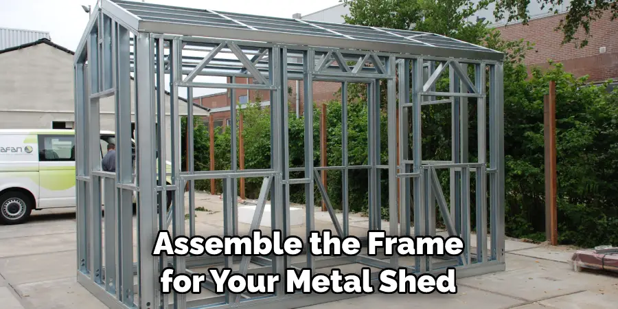 Assemble the Frame for Your Metal Shed