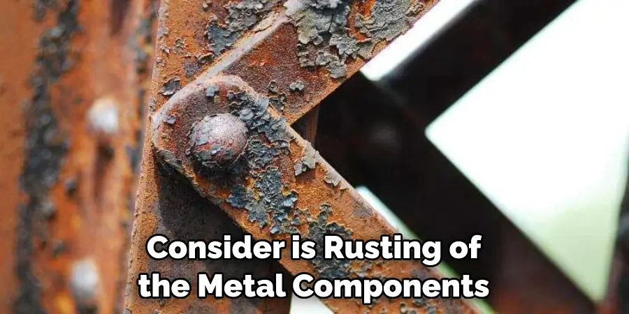 Consider is Rusting of the Metal Components