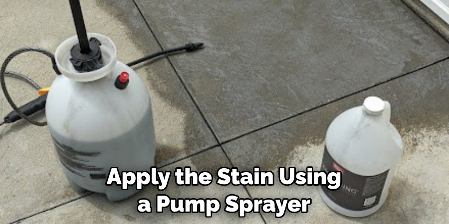 Apply the Stain Using a Pump Sprayer