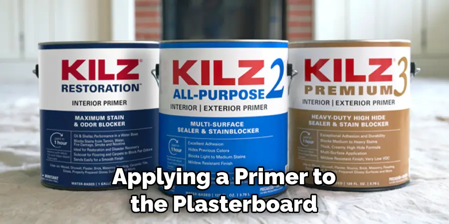 Applying a Primer to the Plasterboard