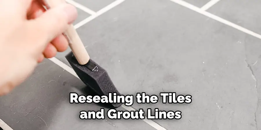 Resealing the Tiles and Grout Lines