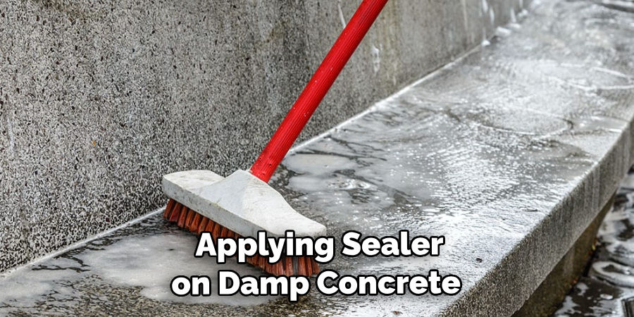 Applying Sealer on Damp Concrete 