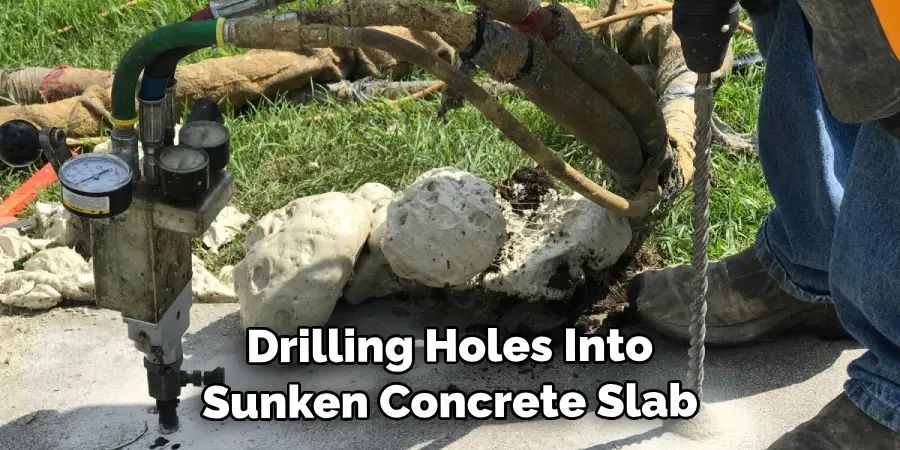 Drilling Holes Into Sunken Concrete Slab 