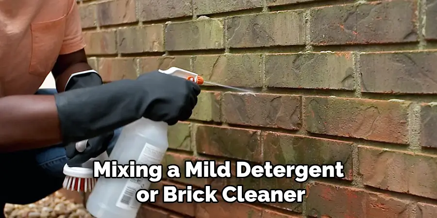 Mixing a Mild Detergent or Brick Cleaner