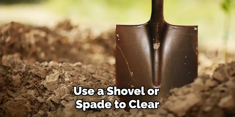 Use a Shovel or Spade to Clear