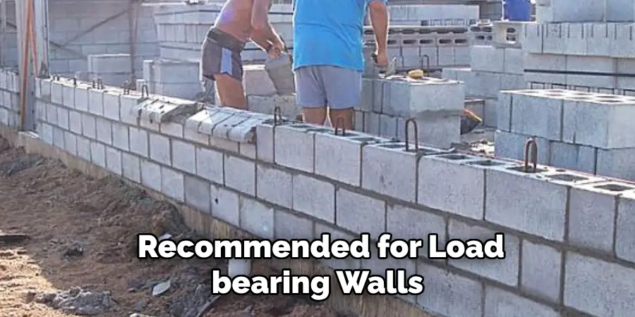  Recommended for Load bearing Walls