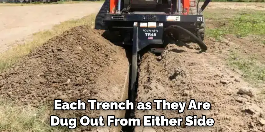 Each Trench as They Are Dug Out From Either Side