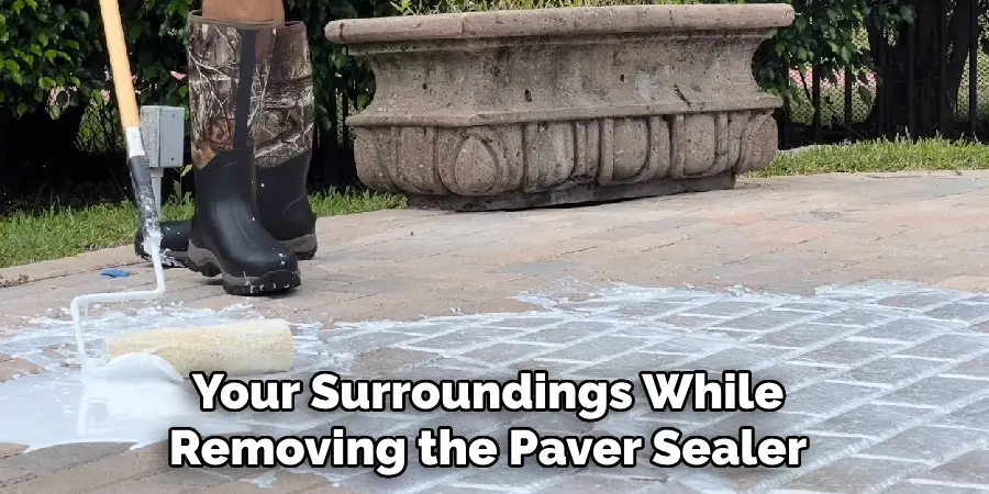 Your Surroundings While Removing the Paver Sealer