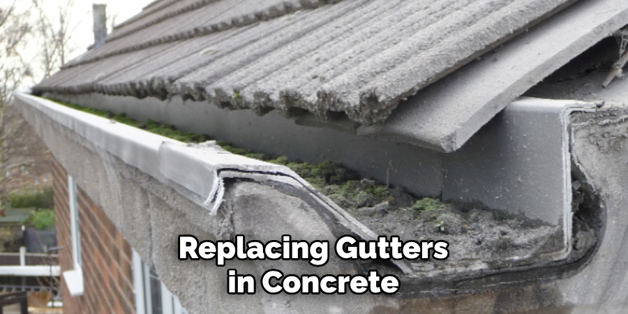 Replacing Gutters in Concrete