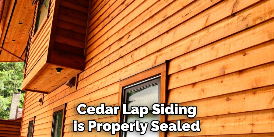 Cedar Lap Siding is Properly Sealed