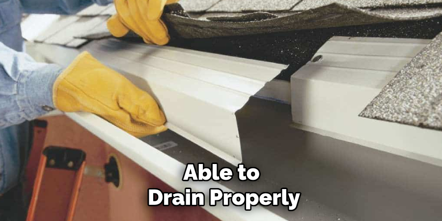 Able to Drain Properly