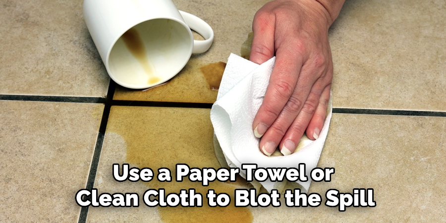 Use a Paper Towel or Clean Cloth to Blot the Spill