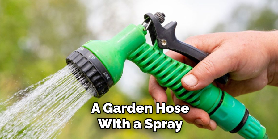 A Garden Hose With a Spray