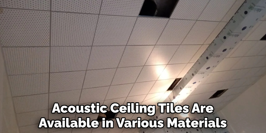 Acoustic Ceiling Tiles Are Available in Various Materials