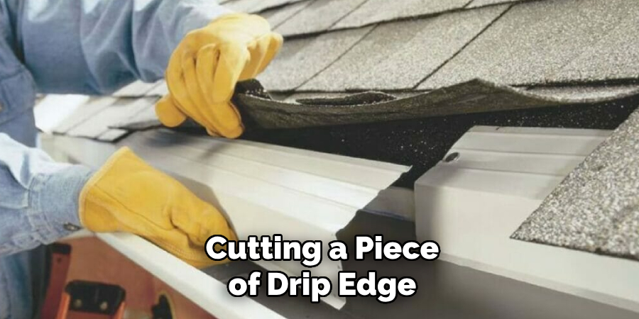 Cutting a Piece of Drip Edge