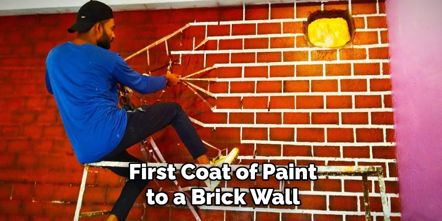 First Coat of Paint to a Brick Wall