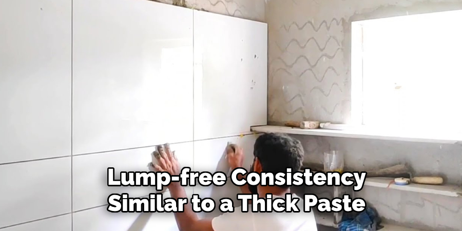 Lump-free Consistency Similar to a Thick Paste