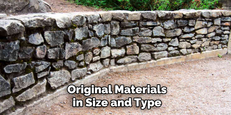 Original Materials in Size and Type