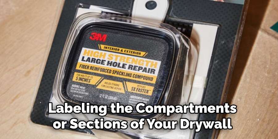 Labeling the Compartments or Sections of Your Drywall