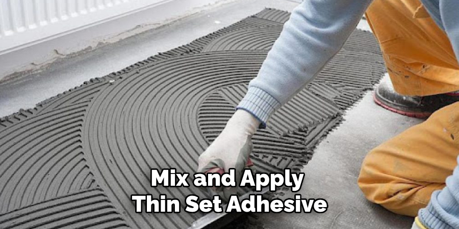 Mix and Apply Thin Set Adhesive