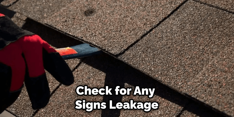 Check for Any Signs Leakage