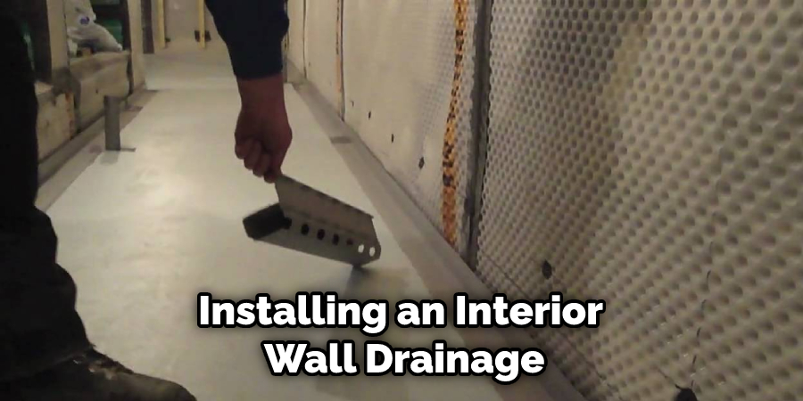 Installing an Interior Wall Drainage