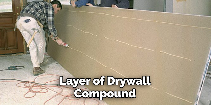 layer of drywall compound