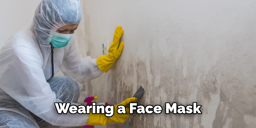 wearing a face mask