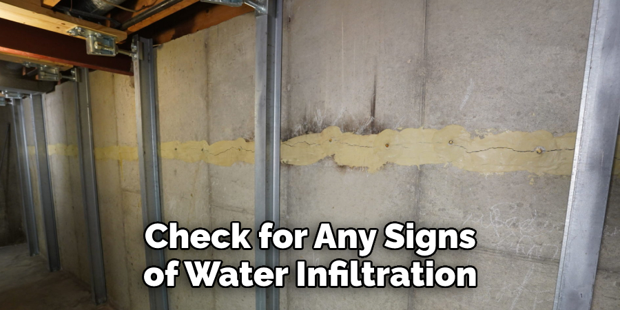 Check for Any Signs of Water Infiltration 