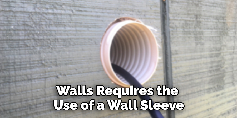 Walls Requires the Use of a Wall Sleeve