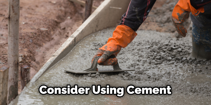 Consider Using Cement