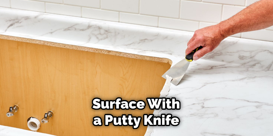 Surface With a Putty Knife