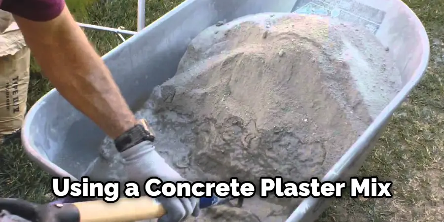 Using a Concrete Plaster Mix