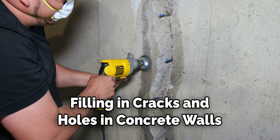 Filling in Cracks and Holes in Concrete Walls