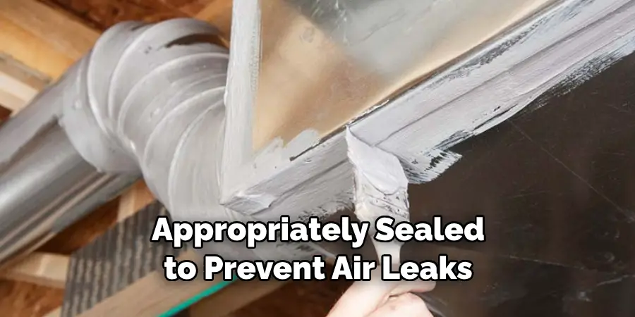 Appropriately Sealed to Prevent Air Leaks