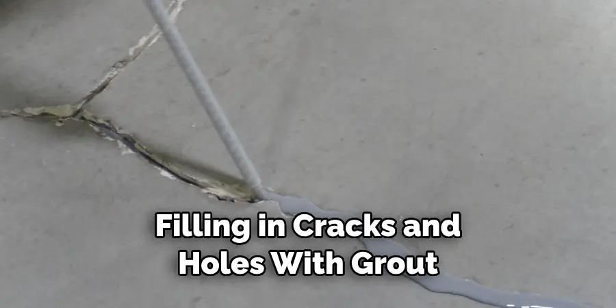 Filling in Cracks and Holes With Grout