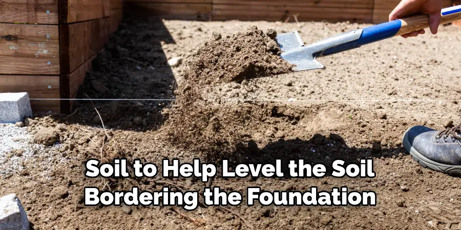 Soil to Help Level the Soil Bordering the Foundation