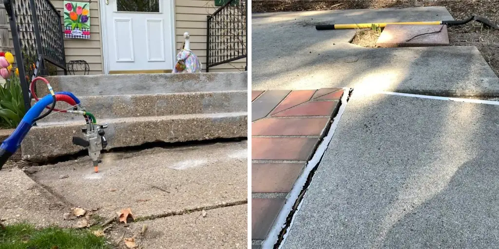 How to Fix Sunken Concrete Steps